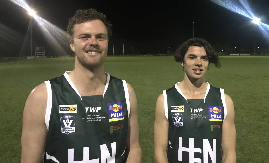 LEADERS: Toby Oakley (left) and Patrick Smith were named as captain and vice captain of the Hampden under 18 Interleague side on Tuesday night.