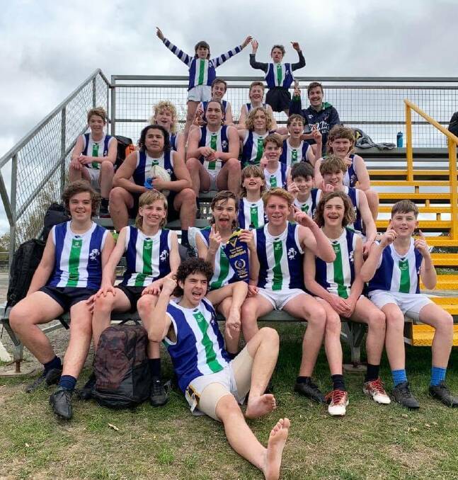 TEAM: Warrnambool College's year eight football side made it through to the state finals. 