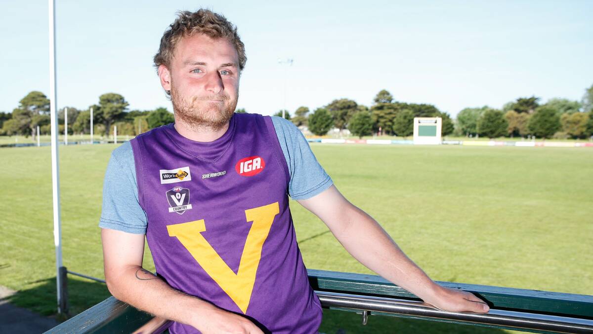 PURPLE AND GOLD: Andy McMeel has switched to Port Fairy from Russells Creek.