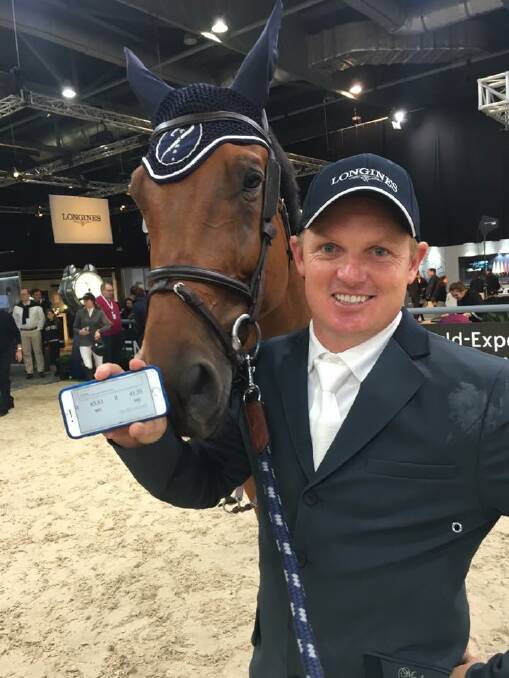 HAPPY PAIR: Warrnambool equestrian rider Jamie Kermond and his ride Napa were all smiles after their strong ride at the Grand Prix of Hong Kong on Sunday. Picture: Equestrian Australia