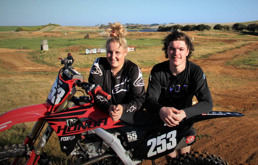 GOOD TO GO: Sophie Molan and Noah Parsons are ready to return to racing at this weekend's Shipwreck Coast two-day event. Picture: Sean Hardeman
