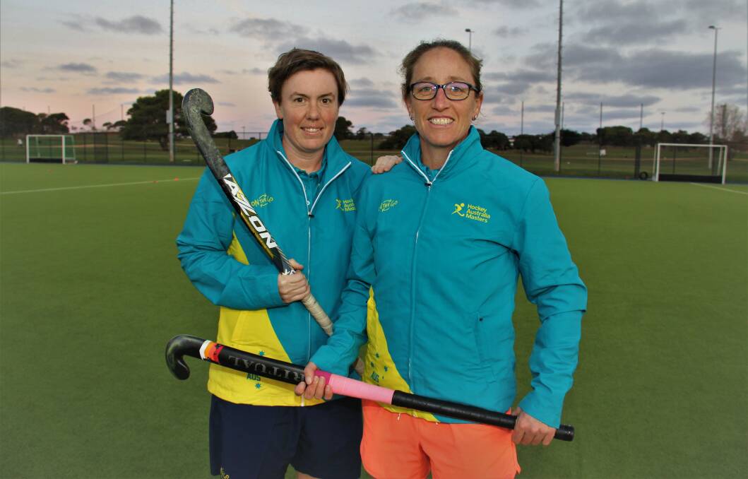 NATIONAL PRIDE: Rosie Ballard and Kyme Rowe have made the Australian Masters Hockey team to play in the Trans-Tasman Challenge. Picture: Sean Hardeman