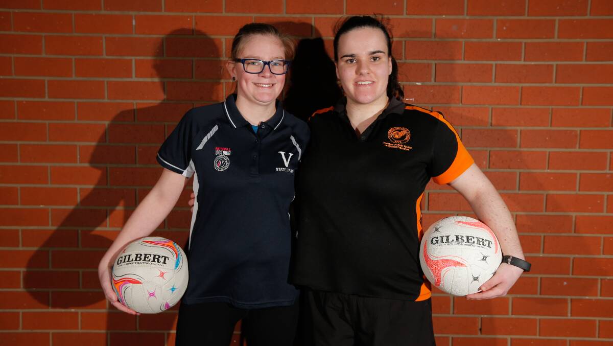 BIG HONOUR: Warrnambool netballers Sky Grace and Emma Daffy, who now live in Geelong and Melbourne, have been selected in the Victorian all-abilities team. 