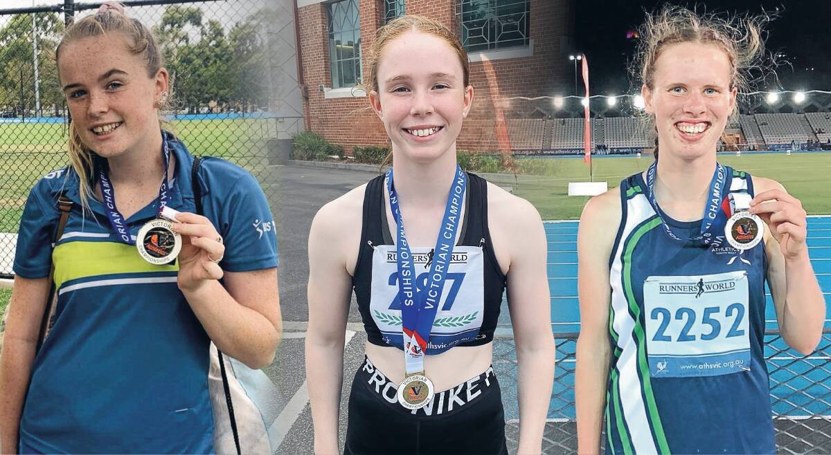 NEW BLING: Caytlyn Sharp, Grace Kelly and Emily Morden all scored gold medals on the weekend.