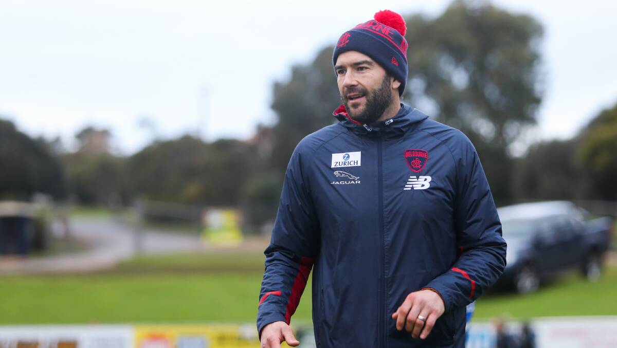 BACK HOME: Jordan Lewis returned to Warrnambool in the final year of his career to run a clinic. Picture: Morgan Hancock