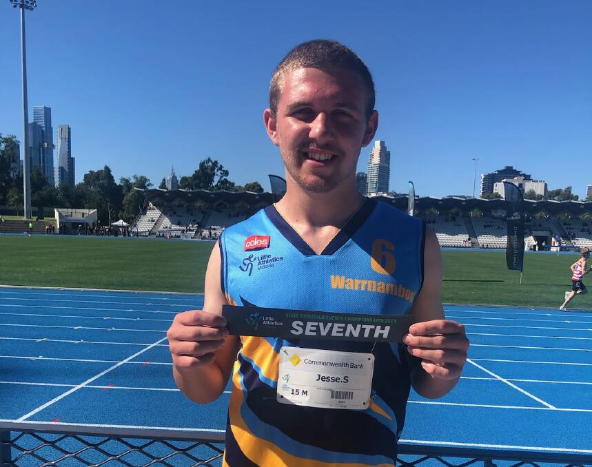 TOP EFFORT: Jesse Suter scored a PB in the javelin as he stormed to a seventh-place finish at the state combine events. 