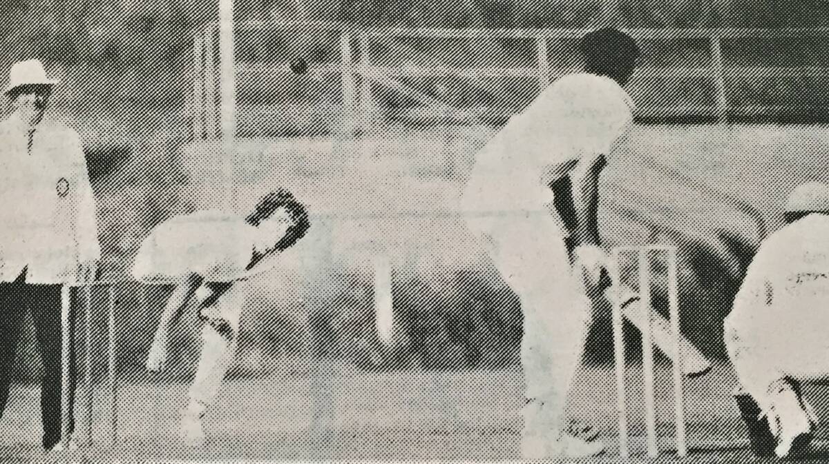 TIGER OF OLD: Current Merrivale president Bill Fary in action during a two-day game of the 1987-88 season. The result of this delivery was a caught and bowled.