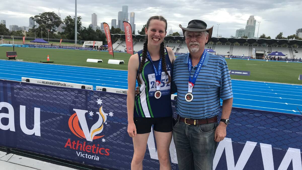 TEAM: Emily Morden poses with her coach Phillip Molesworth. 