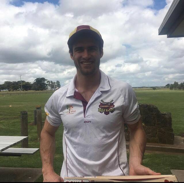 BULLS PRIDE: Wood last played for Pomborneit back in a one-off game during the 2018-19 season. He made four not out. 