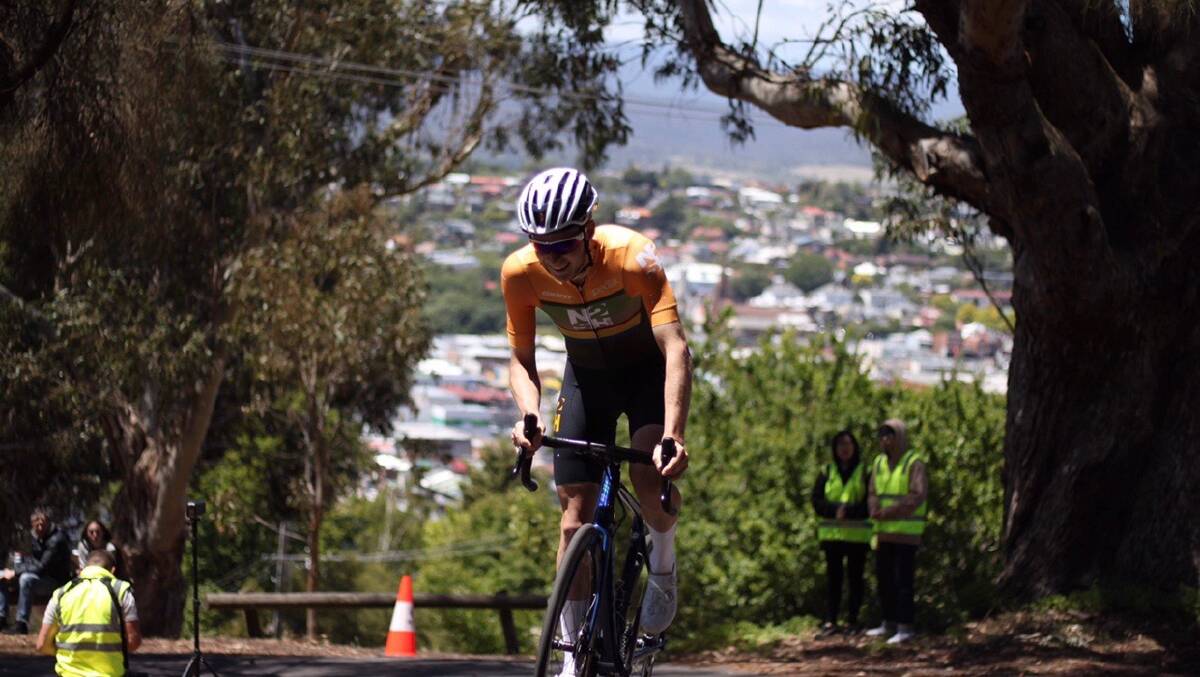 UP THE HILLS: Jack Aitken pushes himself to his limits in a recent Naitonal Road Series tour.