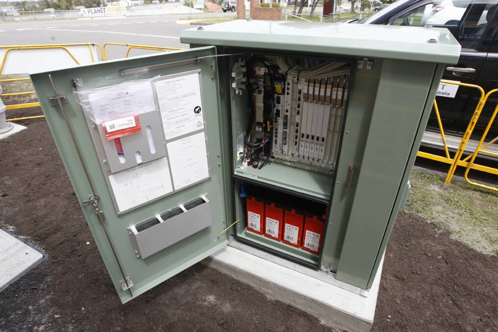 Get ready: Cabinets similar to this one will be set up on Warrnambool streets to provide fibre-to-the-node National Broadband Network access.