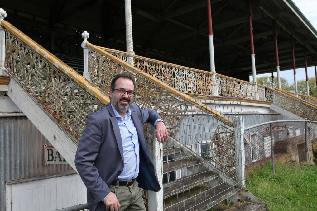 Racing Minister Martin Pakula in Camperdown on Friday.