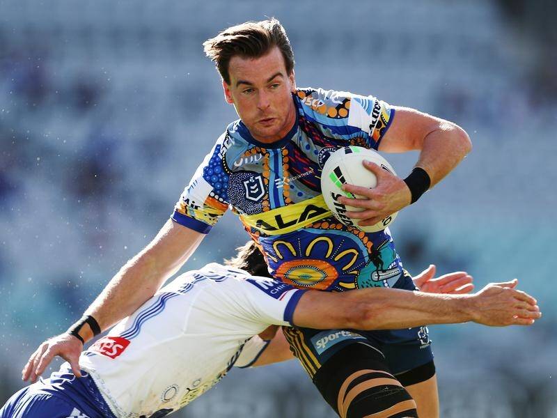 Clint Gutherson scored twice for Parramatta as the Eels held out Canterbury 18-16 in the NRL.
