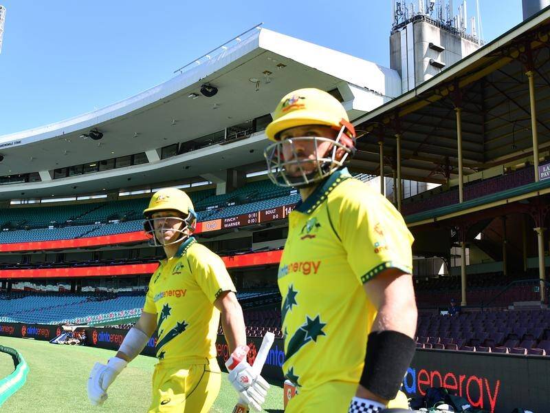 David Warner (l) and Aaron Finch (r) are among those to lose out with The Hundred tourney postponed.