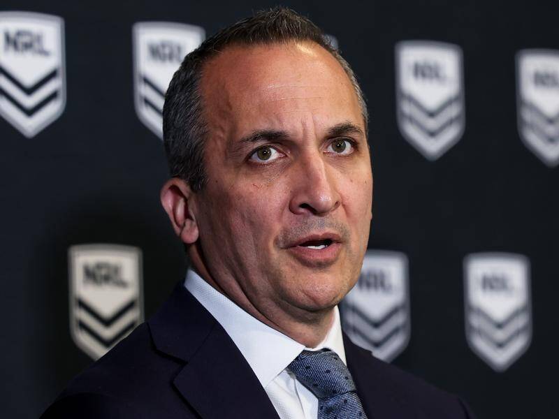 NRL CEO Andrew Abdo faces a few busy days ahead with the player-boycott threat escalating. (Paul Braven/AAP PHOTOS)