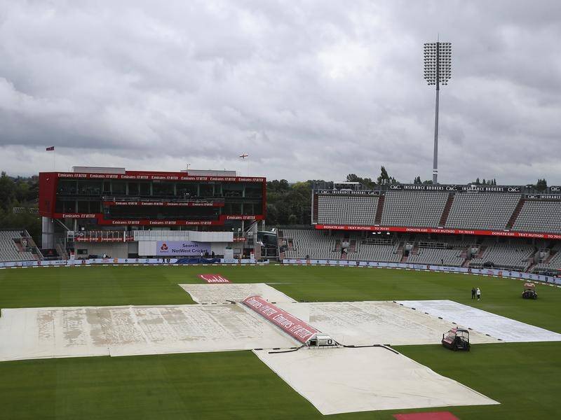 No play has been possible on the fourth day of the third Test because of persistent rain.