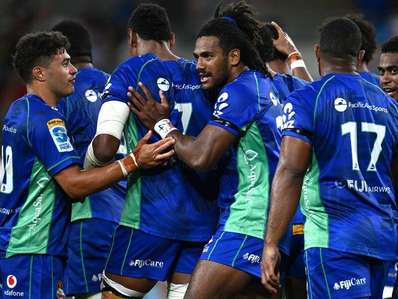 The Fijian Drua stormed home to beat Queensland 41-17 to seal a Super Rugby Pacific finals spot. (Joel Carrett/AAP PHOTOS)