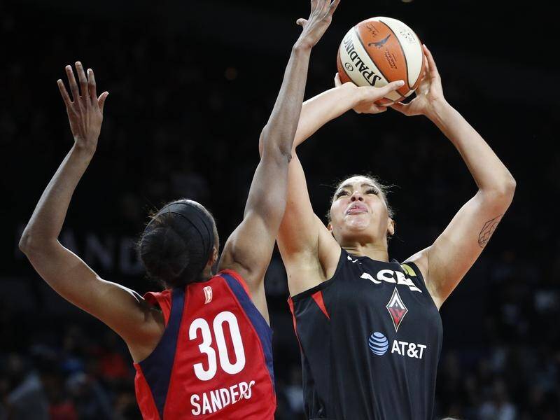 Liz Cambage has averaged 23.3 points for Las Vegas in the semi-final series against Washington.