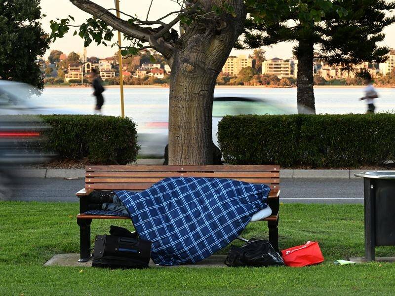 The number of people seeking emergency accommodation is surging across the nation. (Dave Hunt/AAP PHOTOS)