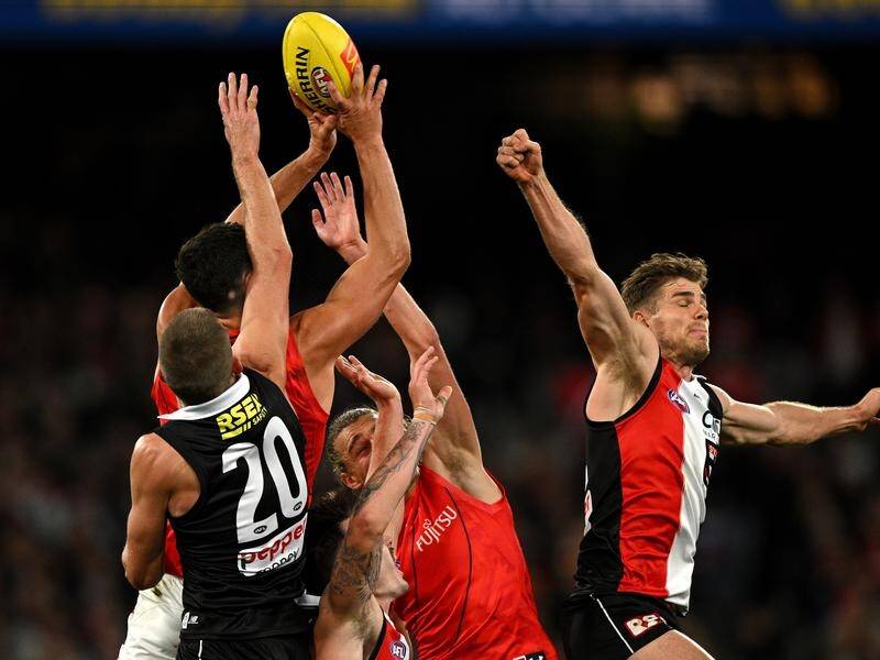 St Kilda's impressive start to the 2023 AFL season has continued with an 18-point win over Essendon. (Morgan Hancock/AAP PHOTOS)