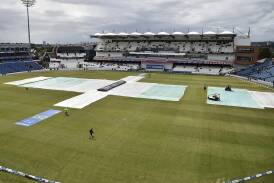 Rain prevented any play at Headingley in the 50-over World Cup warm-up between England and Ireland. (AP PHOTO)