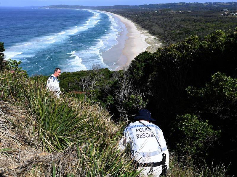 Police believe Theo Hayez tried to climb cliffs at a Byron Bay beach, fell and was swept out to sea.
