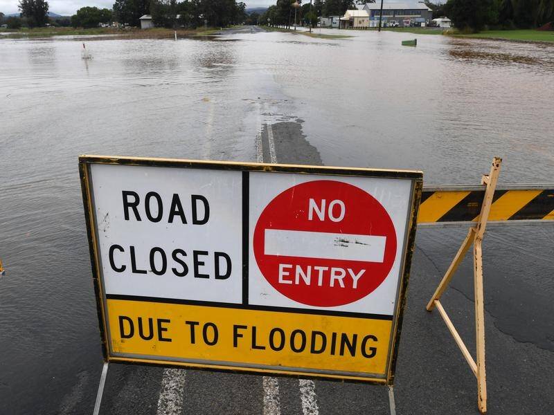 The Bruce Highway is closed in multiple locations in Queensland's north after days of heavy rain. (Darren England/AAP PHOTOS)