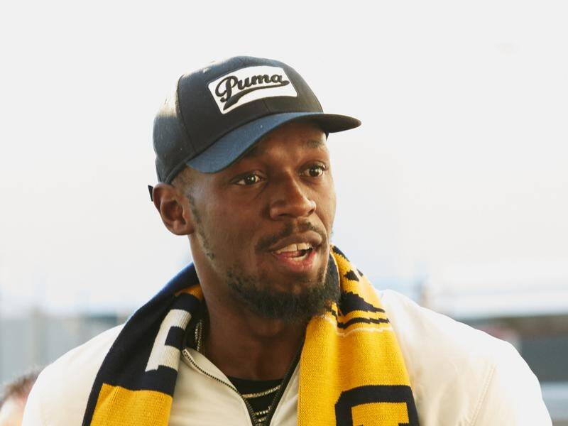 Jamaican sprint legend Usain Bolt arrives to start his A-League trial with Central Coast Mariners.