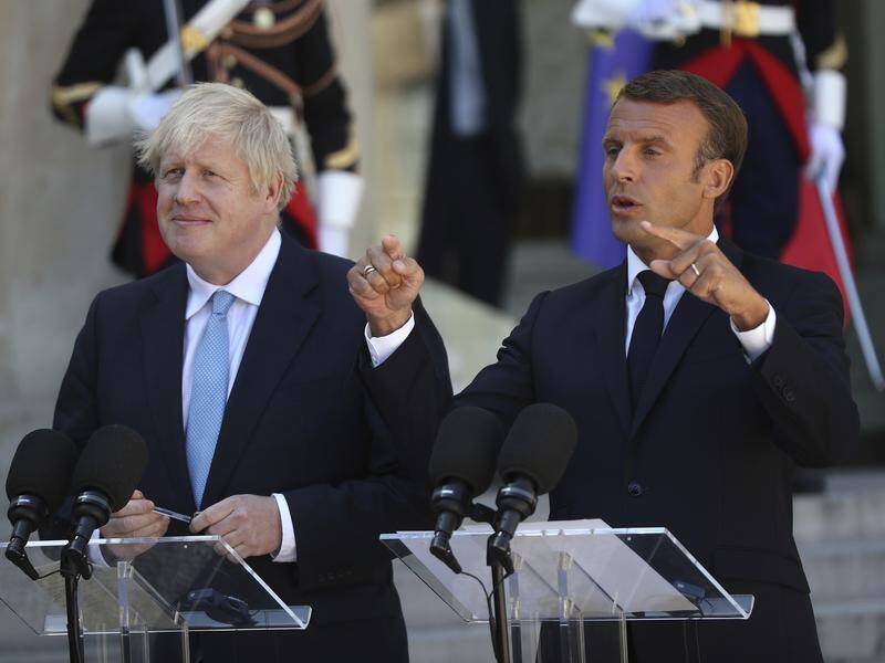 Emmanuel Macron has told Boris Johnson the EU won't tear up the Brexit deal made with Theresa May.