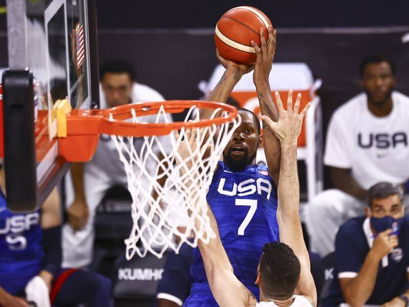 Kevin Durant scored 17 points for Team USA in their pre-Olympic Games win over Argentina.