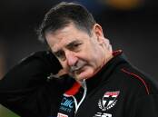 Ross Lyon's inconsistent Saints can solidify a spot in the top eight by beating the Swans in Sydney. (James Ross/AAP PHOTOS)