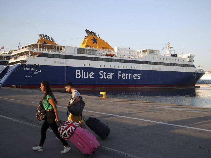 Ferries to and from Greek tourist islands have been stopped by a sailors' strike.