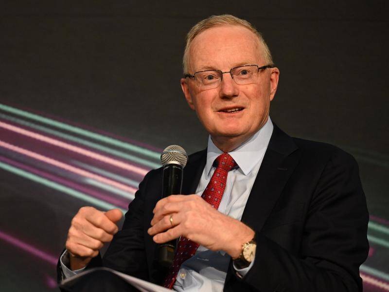 Reserve Bank of Australia governor Philip Lowe says whether he stays on is up to the government. (Dean Lewins/AAP PHOTOS)