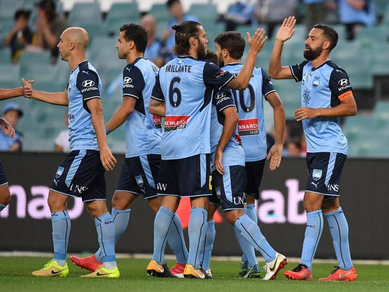 Sydney FC have widened their A-League lead to 12 points with a 4-0 win over Wellington in Sydney.