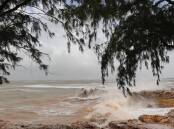 Tropical Cyclone Megan has become a category three system as it hits the NT coast. (Neve Brissenden/AAP PHOTOS)