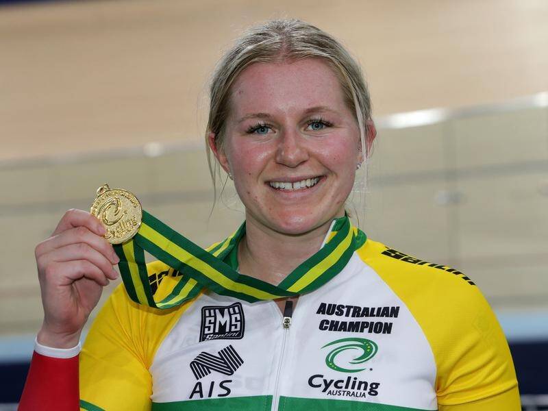 Cyclist Stephanie Morton (file) has easily defended her women's national sprint title in Brisbane.