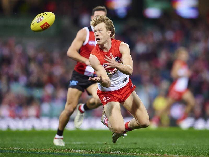 Sydney co-captain Callum Mills says the Swans must bring their A-game to beat Hawthorn on Sunday. (Brett Hemmings/AAP PHOTOS)