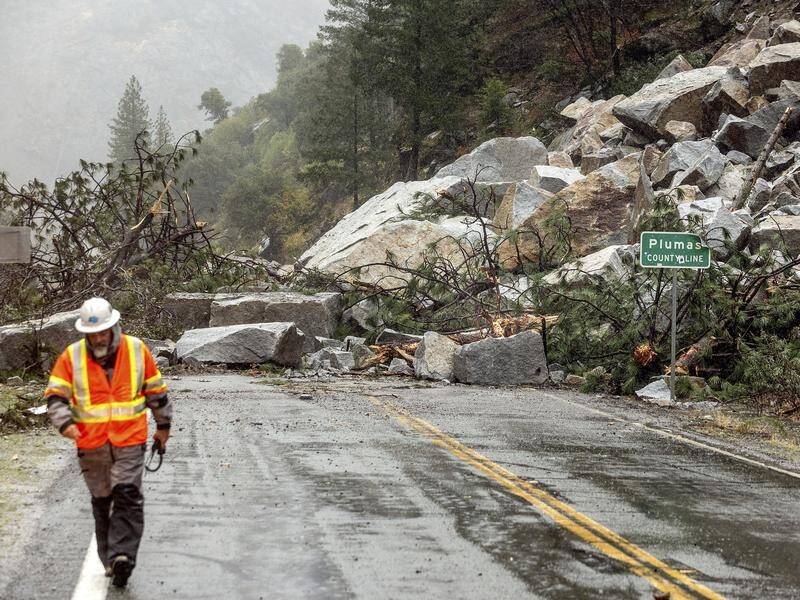 Mudslides were reported in some of area blackened by the Dixie Fire in the Sierra Nevada mountains.
