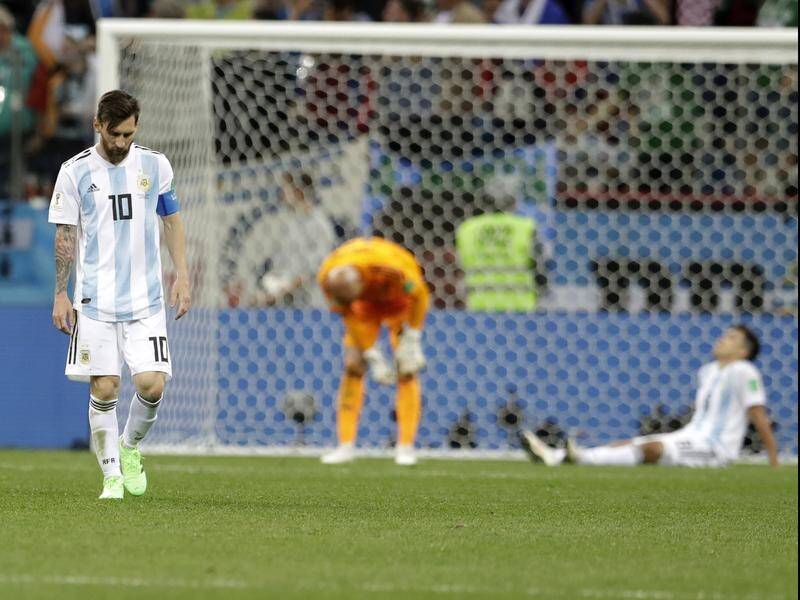 Argentina's Lionel Messi failed to register a shot on goal as Croatia swept his side away in Russia.