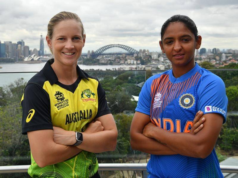 Australia captain Meg Lanning and India captain Harmanpreet Kaur before the Women's T20 World Cup.