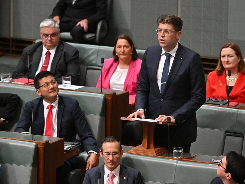 Labor's Jerome Laxale said he was Bennelong's first MP from a non-english speaking background. (Mick Tsikas/AAP PHOTOS)