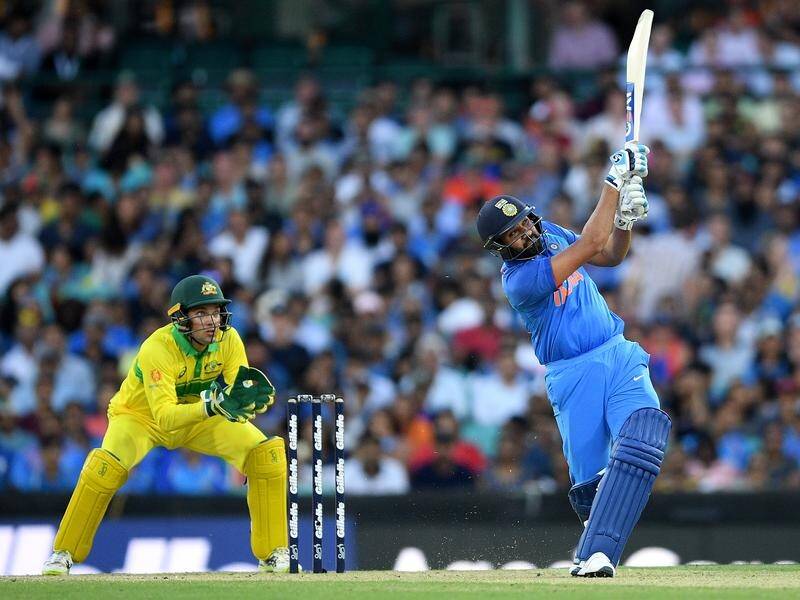 Rohit Sharma smacked 133 but still saw his India side slump to a 34-run ODI defeat to Australia.