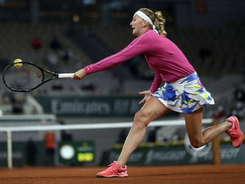 Petra Kvitova made the most of playing under a closed roof at the French Open.