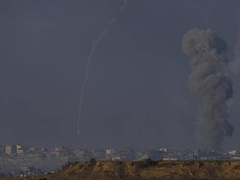 Israeli forces say they are striking Hamas in the south of the Gaza Strip. (AP PHOTO)