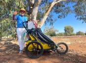 Richard Van Pijlen is nearing the end of his trek from Sydney to Perth to raise funds for Landcare. (SUPPLIED)