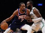 NBA supertar Kevin Durant has reiterated his desire for a trade from the Brooklyn Nets. (AP PHOTO)