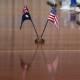 Defence Minister Richard Marles and Foreign Minister Penny Wong are meeting their US counterparts. (AP PHOTO)