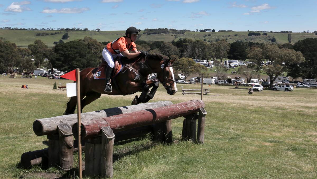 Henry Handsom Pants, ridden by Matthew Benson, competes in the cross country, during the Camperdown 3 Day Event. 