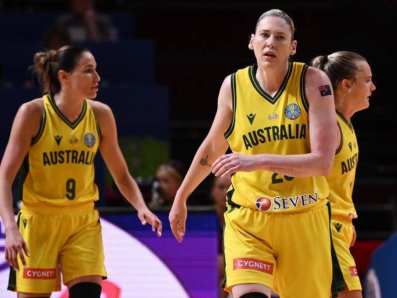 Lauren Jackson made an impact on her return for Australia but spent the third quarter on the bench. (James Gourley/AAP PHOTOS)