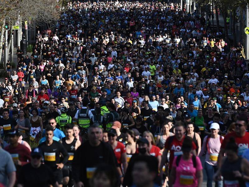 Facial recognition technology used in Sydney's City2Surf raised security concerns for some. (Steven Saphore/AAP PHOTOS)
